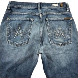 Y2K 7 For All Mankind Austyn Relaxed Jeans Men 32x34 VTG Blue Denim Straight USA
